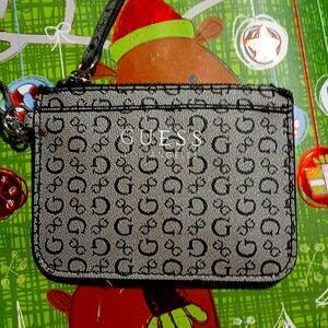 Brown Guess wristlet